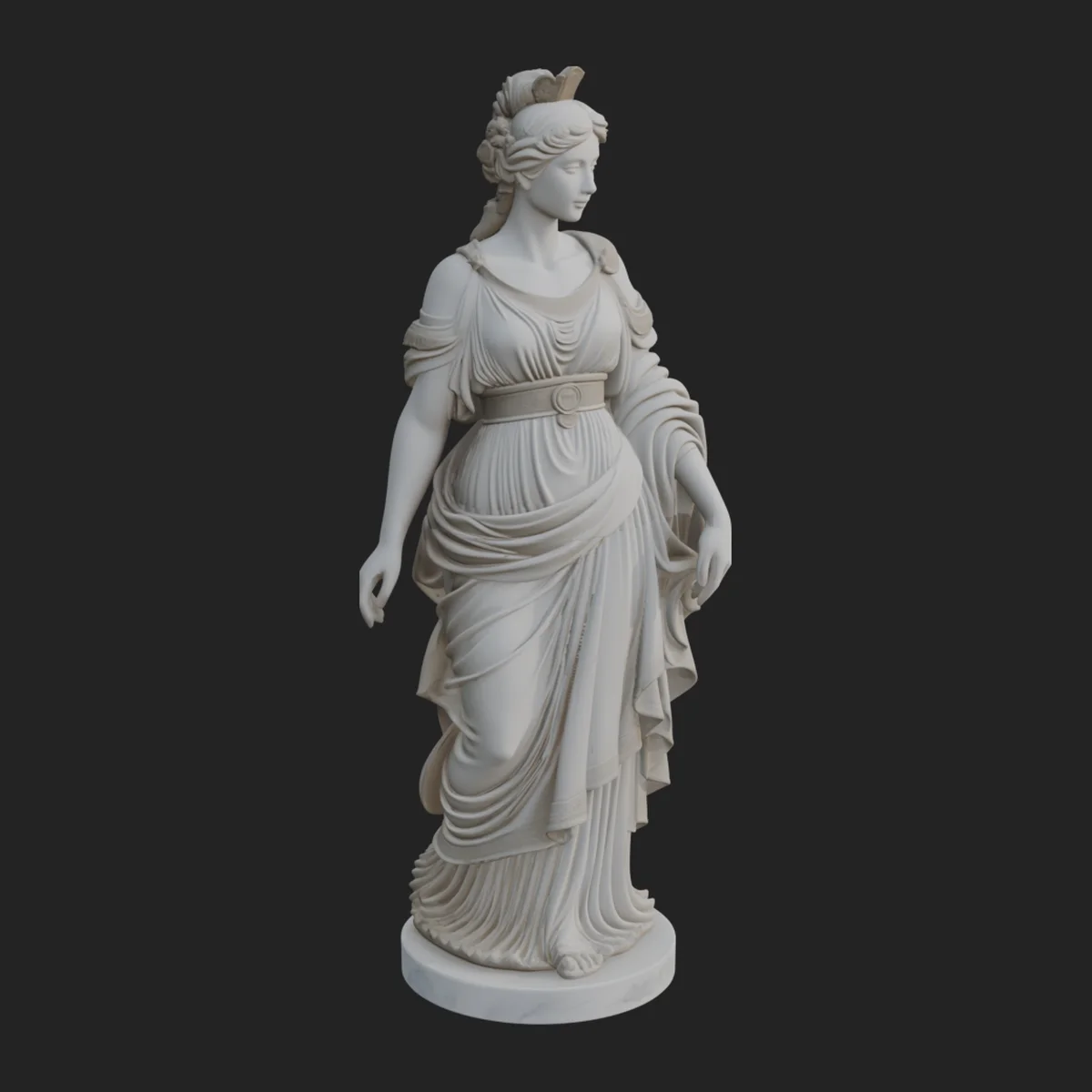Draped Greek Maiden Statue Design 5