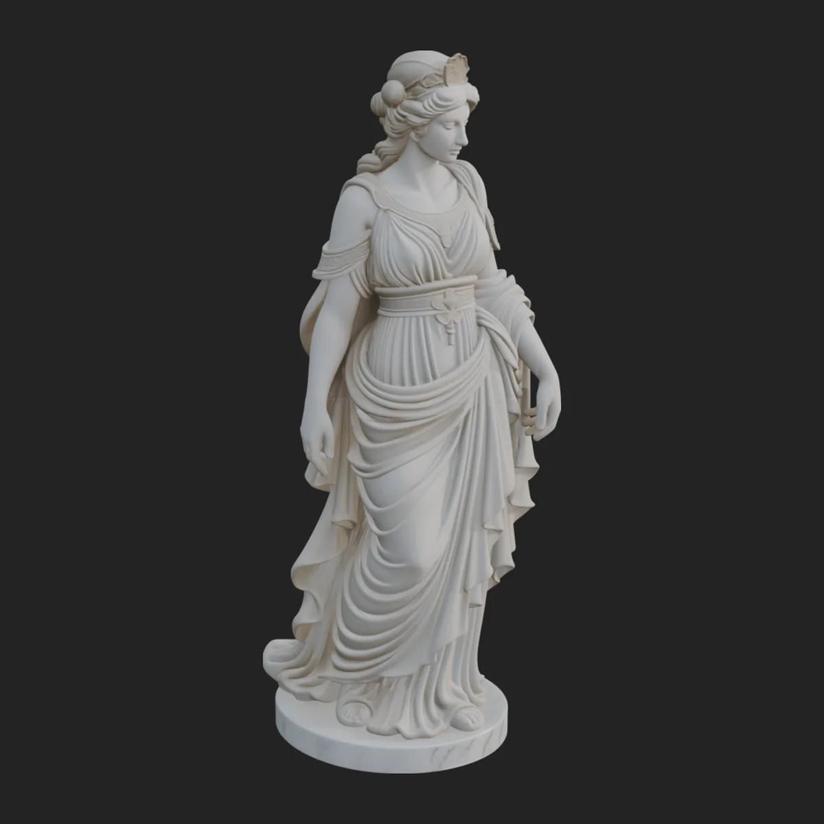 Draped Greek Maiden Statue Design 6