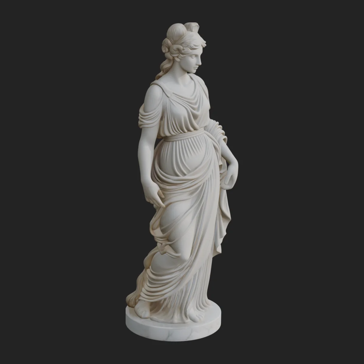 Draped Greek Maiden Statue Design 7