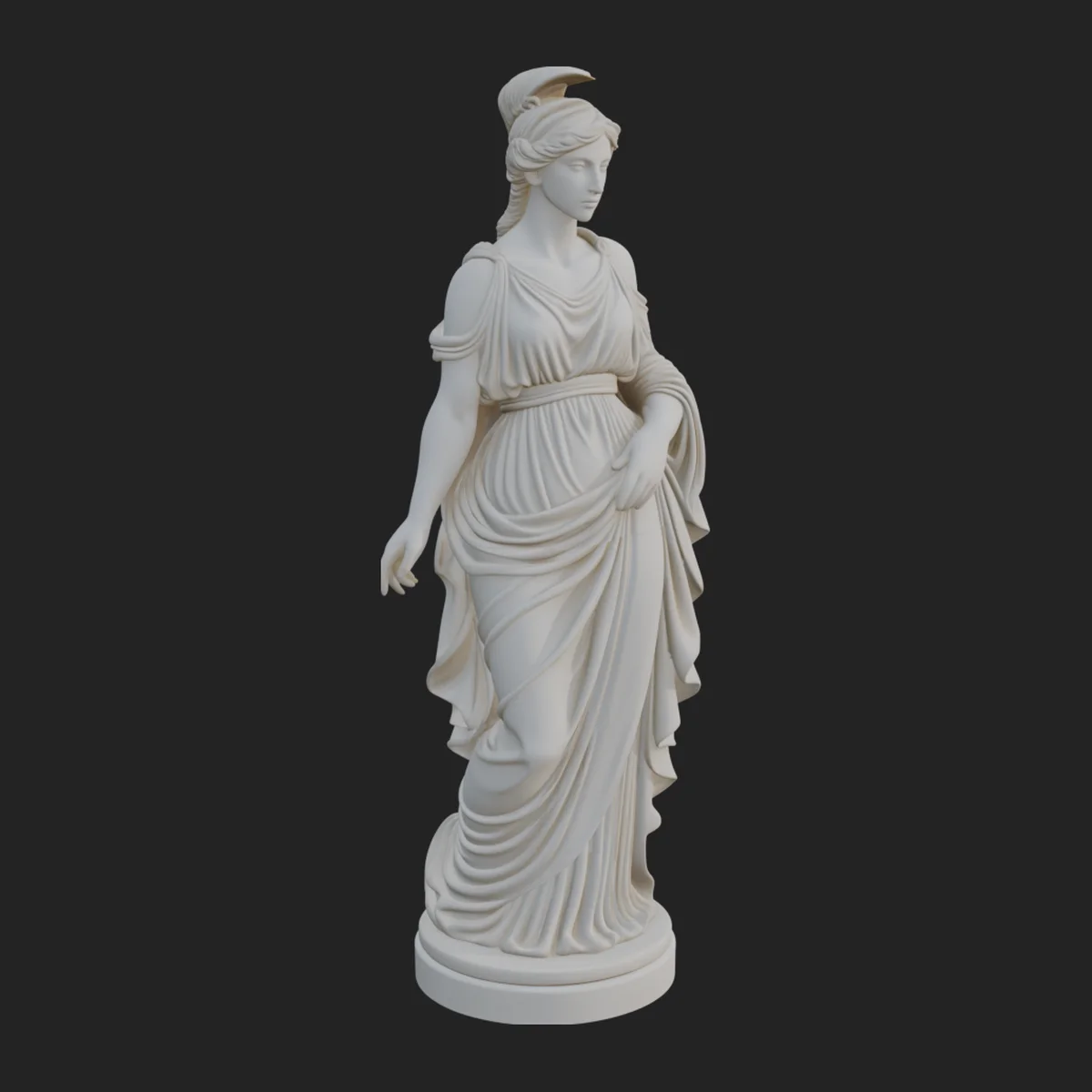 Draped Greek Maiden Statue Design 8