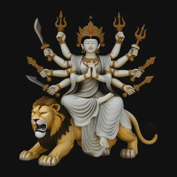 Durga on Lion Statue Design 1