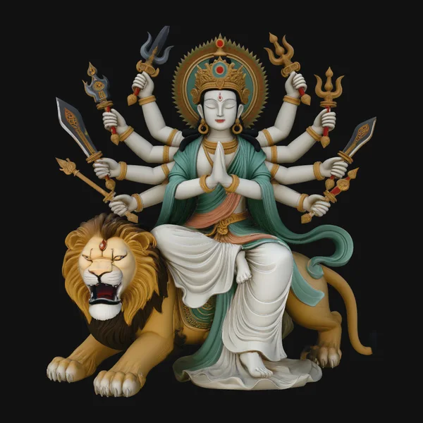 Durga on Lion Statue Design 2