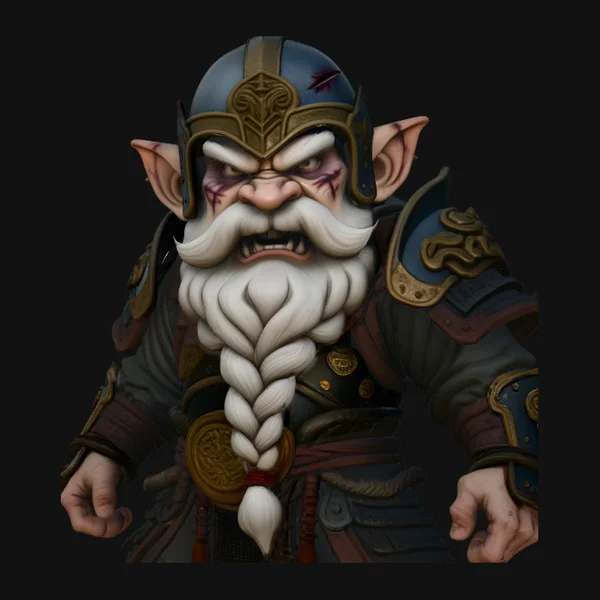 Dwarf Warrior Statue Design 1