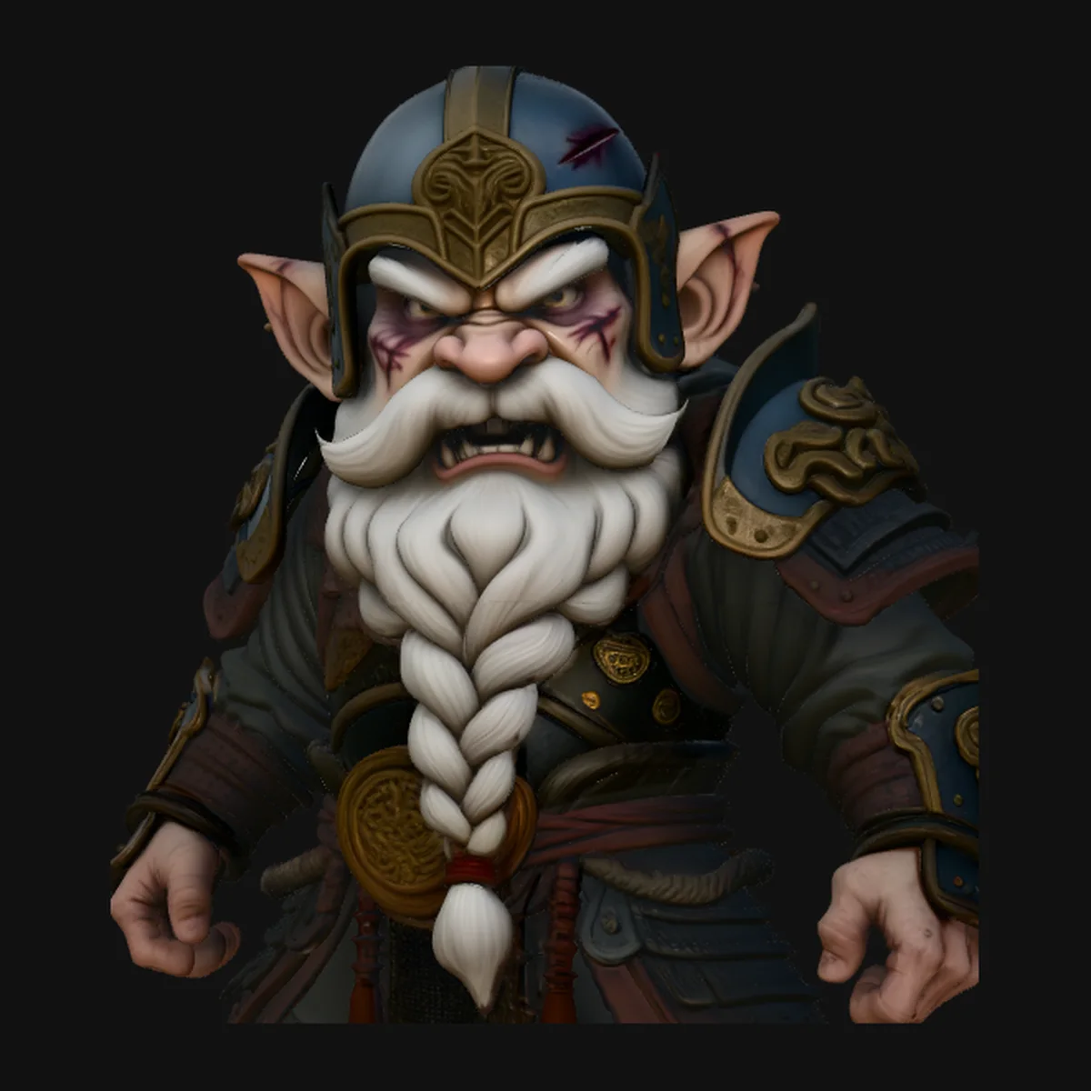 Dwarf Warrior Statue Design 1