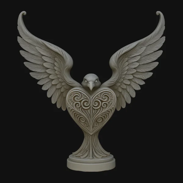 Eagle Heart Trophy Statue