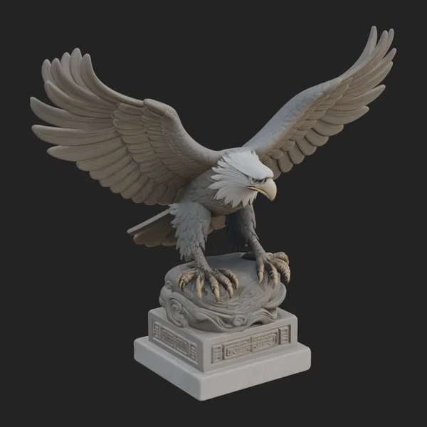 Eagle on Pedestal Statue Design 2