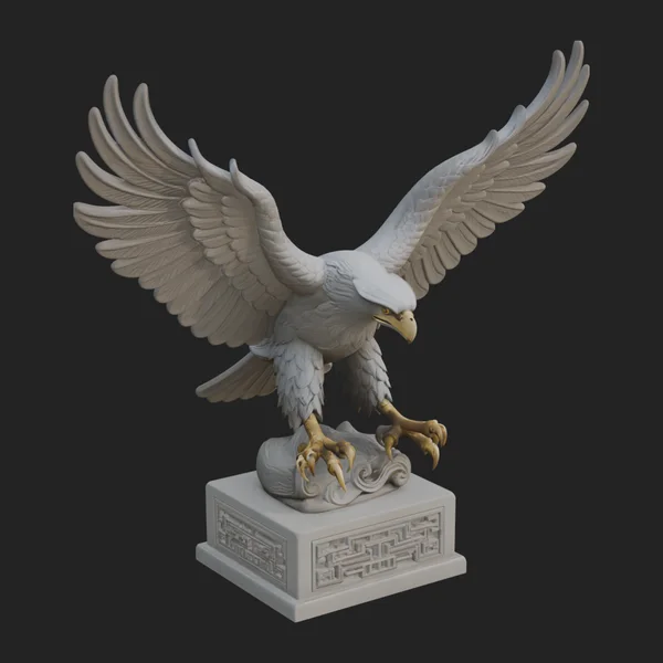 Eagle on Pedestal Statue Design 3