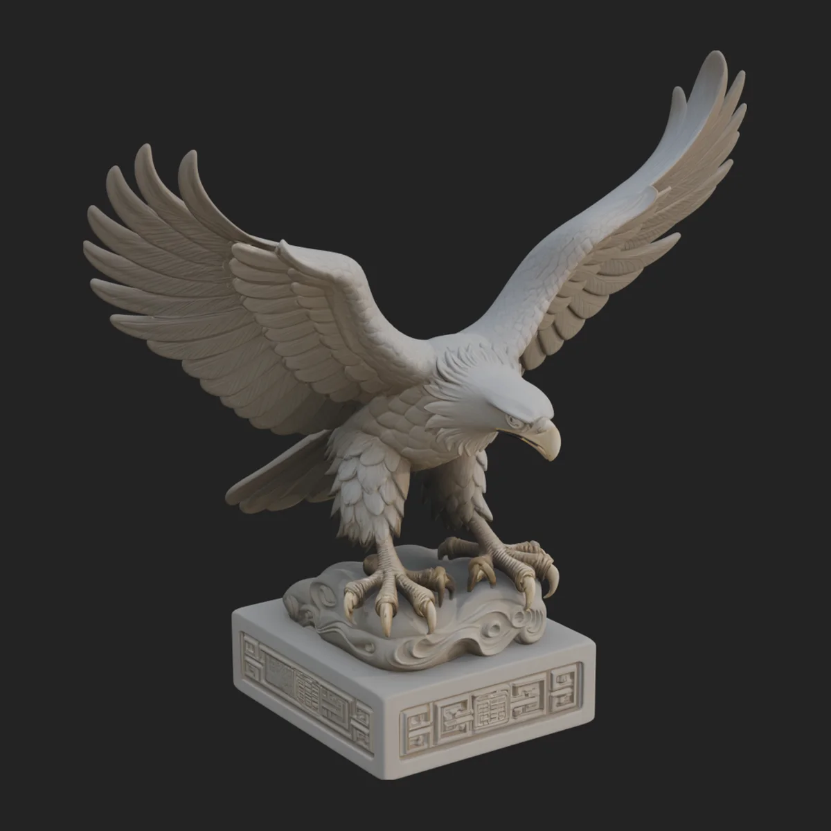 Eagle on Pedestal Statue Design 4