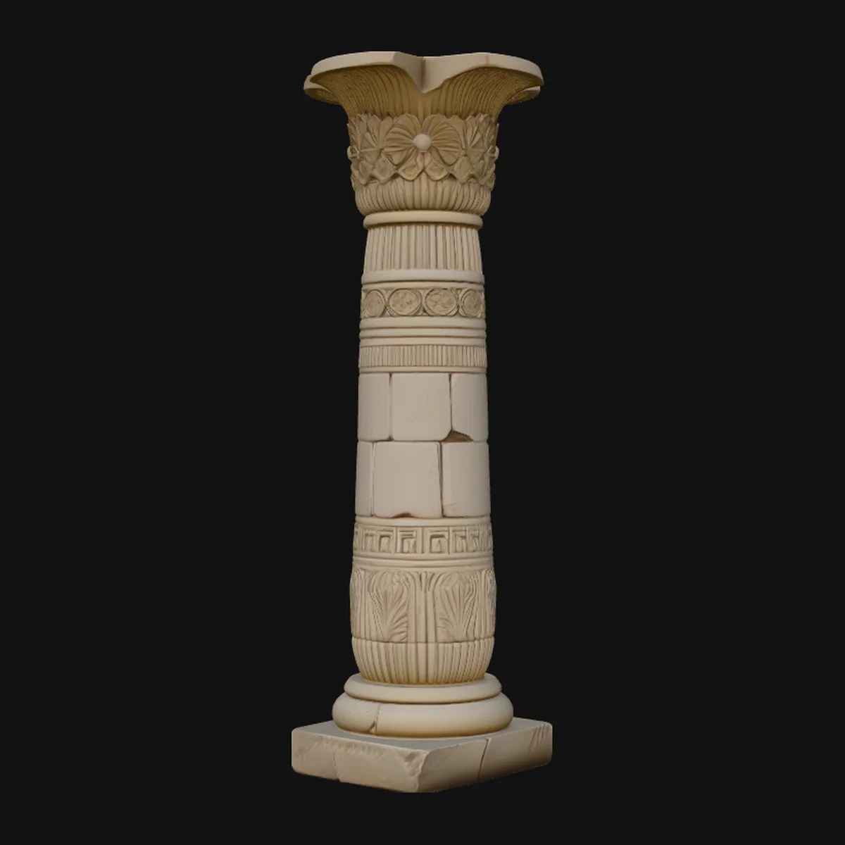 Egyptian Column Model Design 1