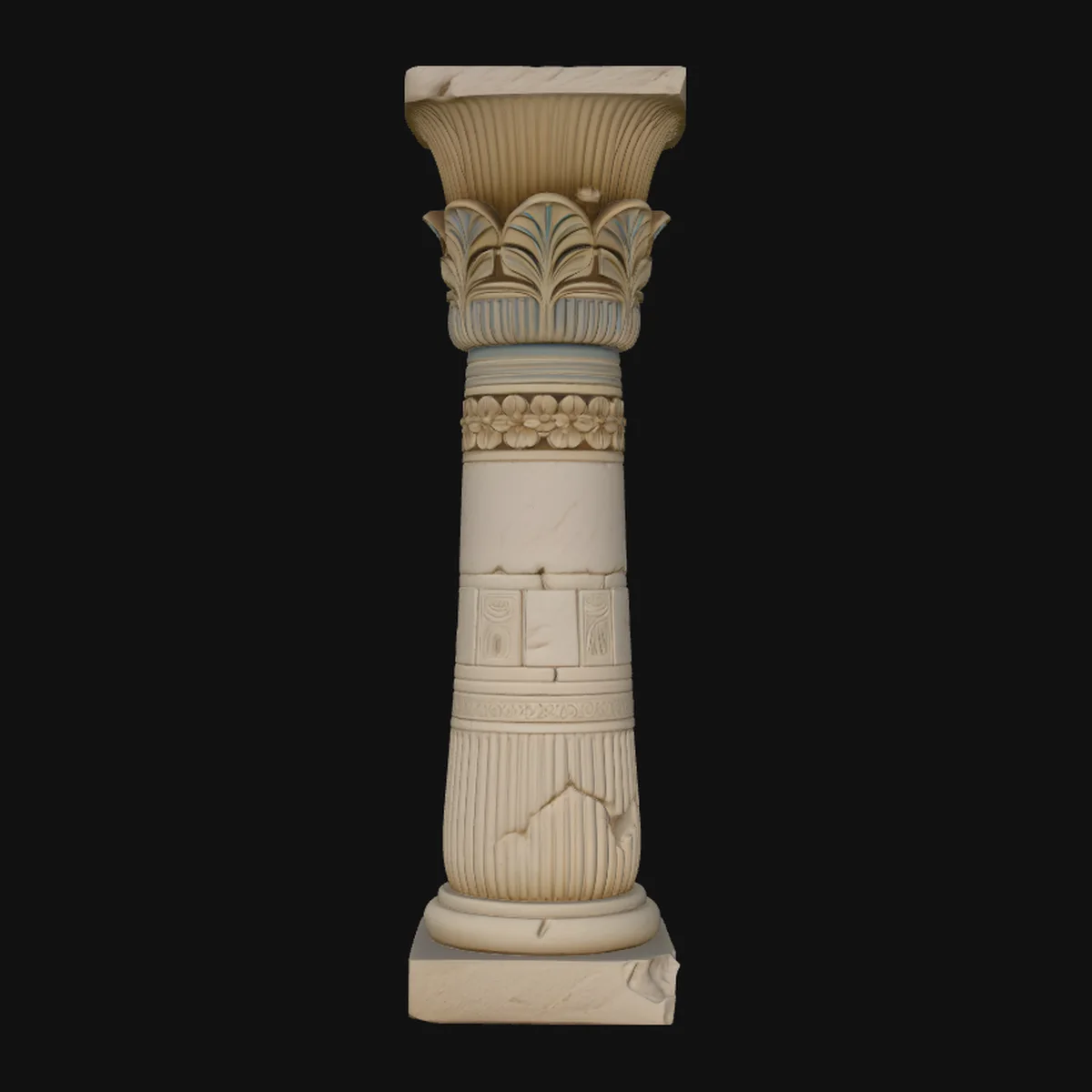 Egyptian Column Model Design 3