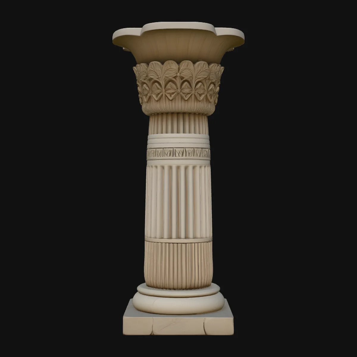 Egyptian Column Model Design 4