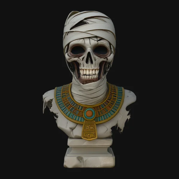 Egyptian Mummy Bust Statue Design 2