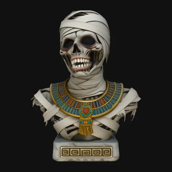 Egyptian Mummy Bust Statue Design 3