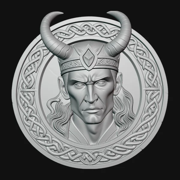 Egyptian Pharaoh Relief Medallion Pendant Design 1