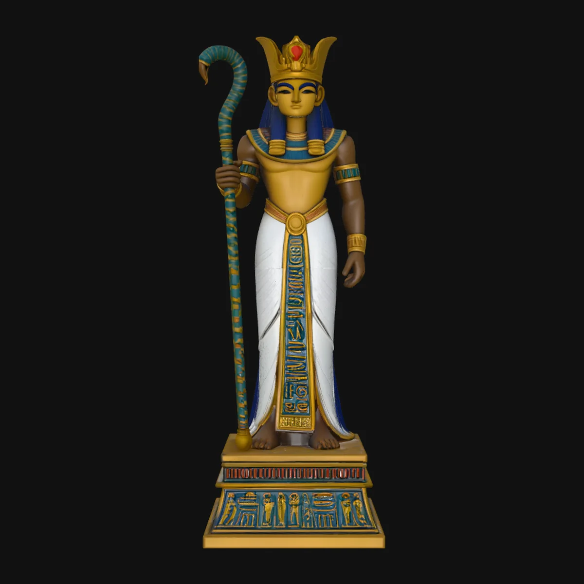Egyptian Pharaoh Standing Statue Design 1