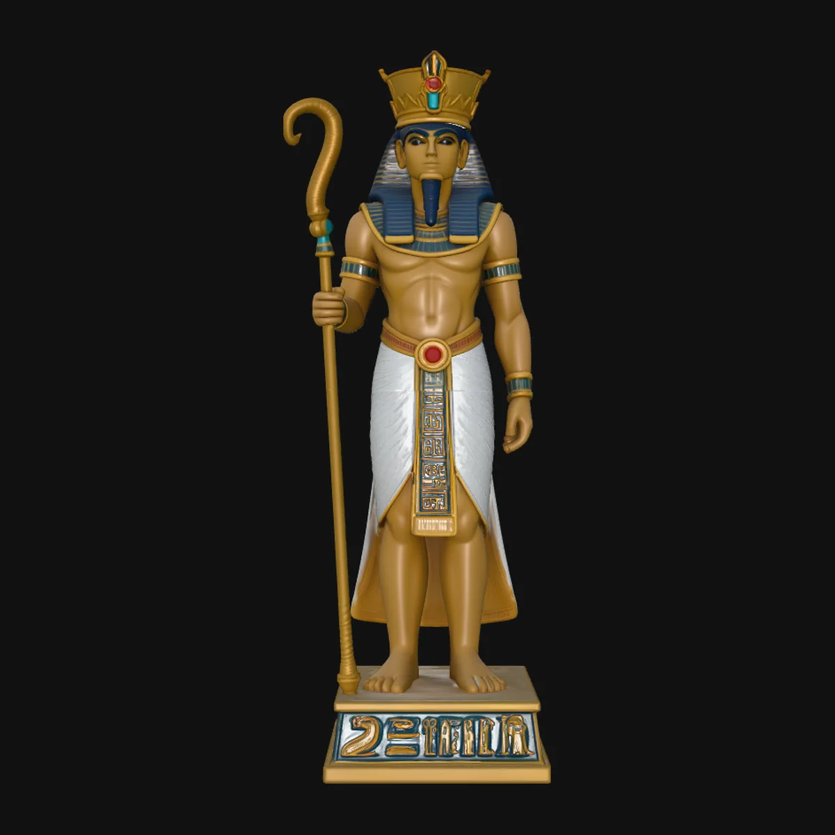 Egyptian Pharaoh Standing Statue Design 3