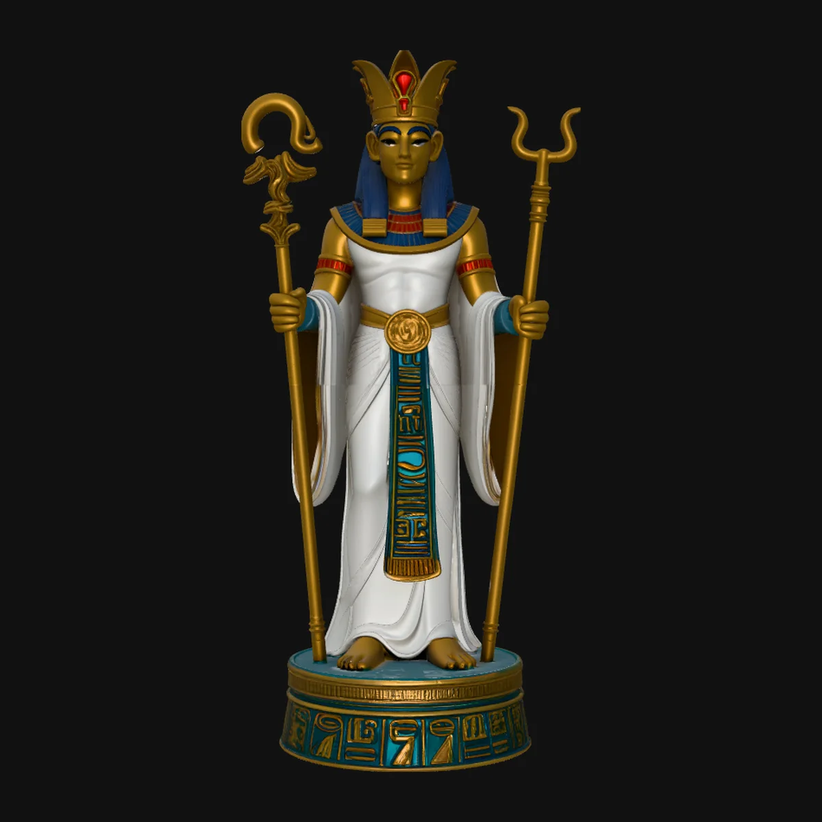 Egyptian Pharaoh Standing Statue Design 4