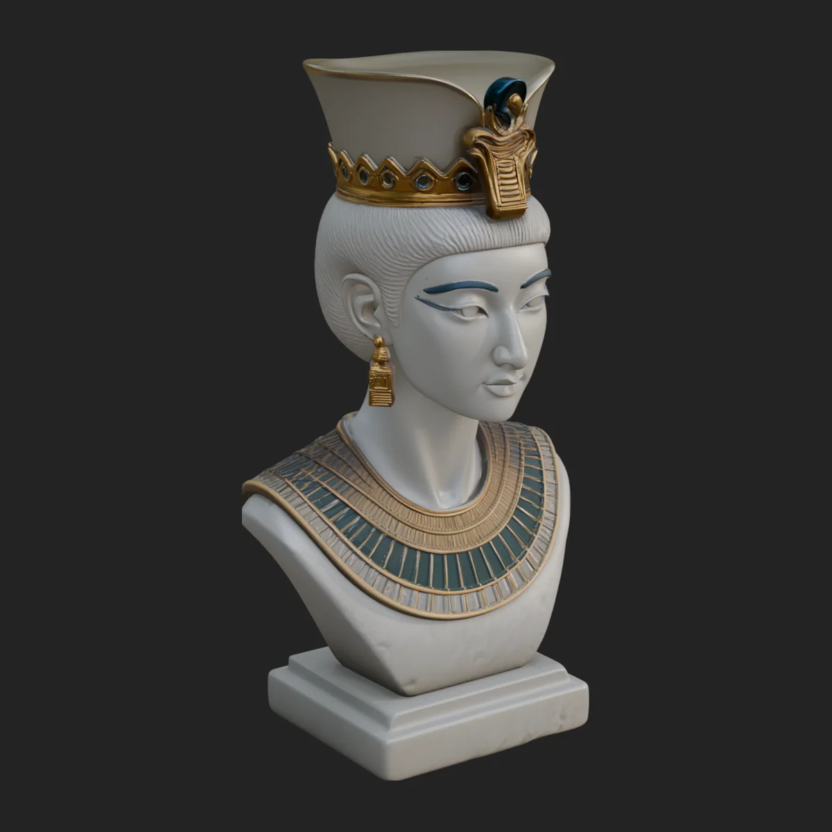 Egyptian Queen Bust Statue Design 2