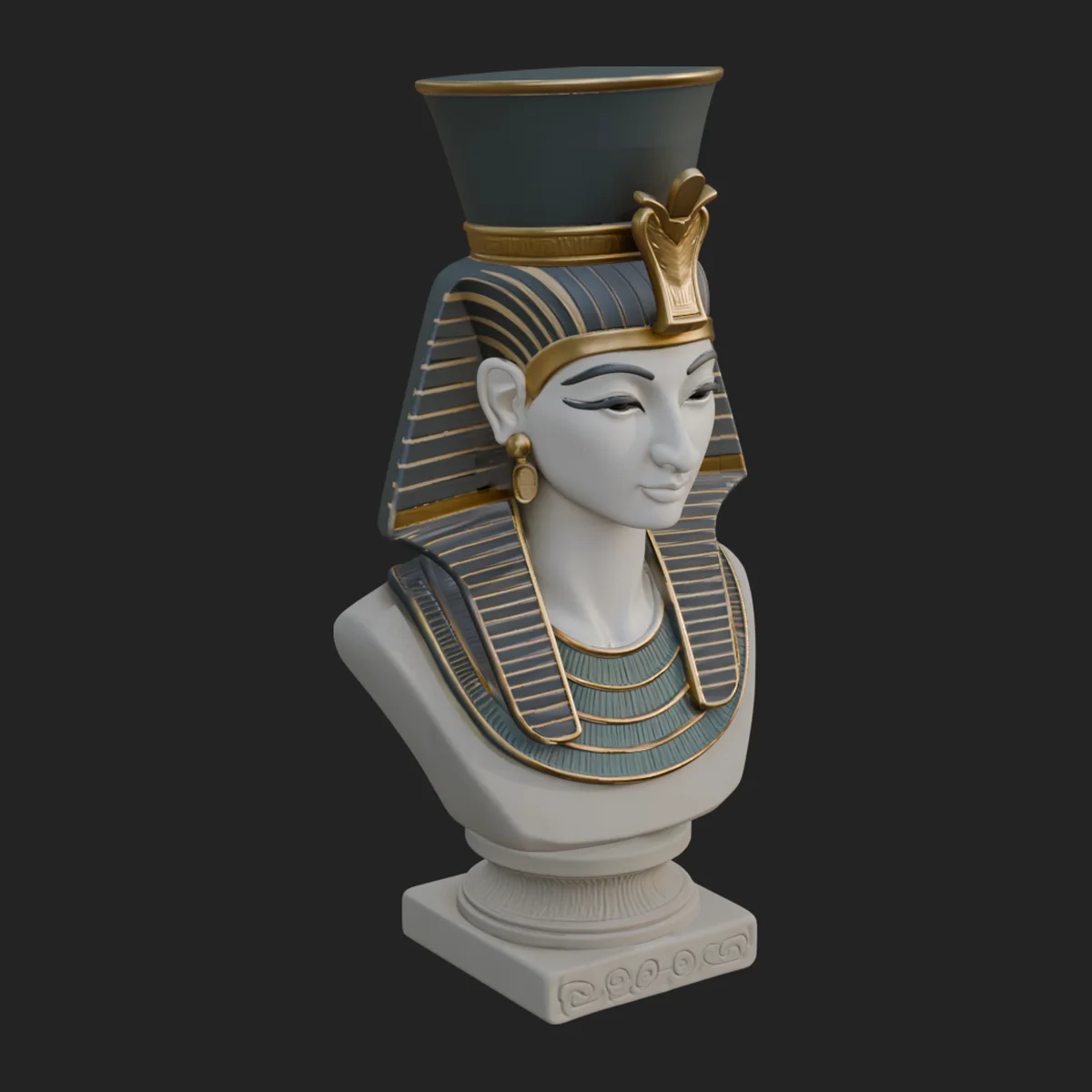 Egyptian Queen Bust Statue Design 4