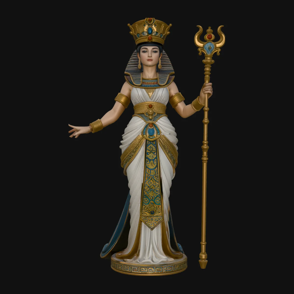 Egyptian Queen with Scepter Statue Design 4