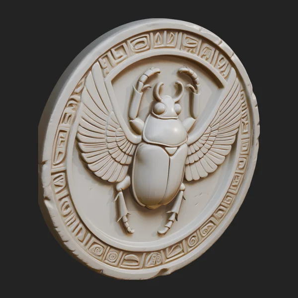 Egyptian Scarab Wall Plaque Design 10