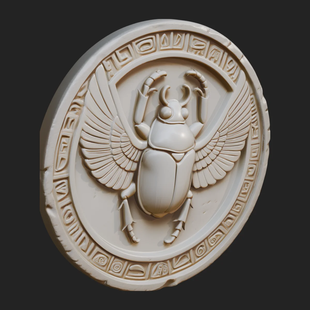 Egyptian Scarab Wall Plaque Design 10