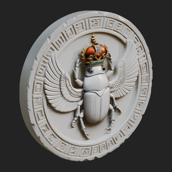 Egyptian Scarab Wall Plaque Design 11