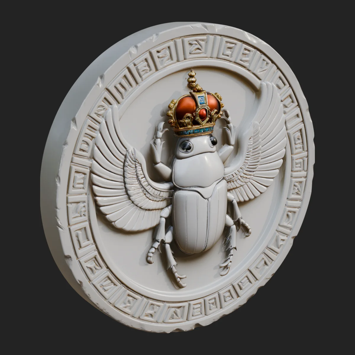 Egyptian Scarab Wall Plaque Design 11