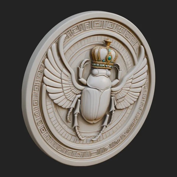 Egyptian Scarab Wall Plaque Design 12