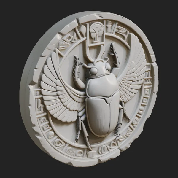 Egyptian Scarab Wall Plaque Design 5