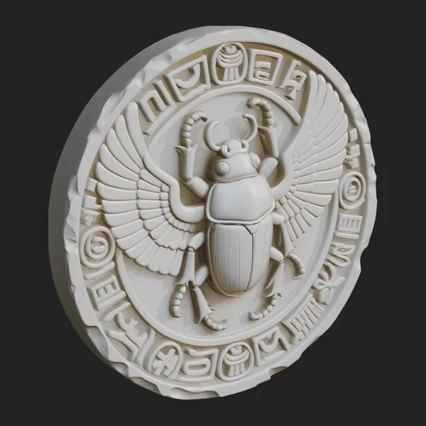 Egyptian Scarab Wall Plaque Design 7