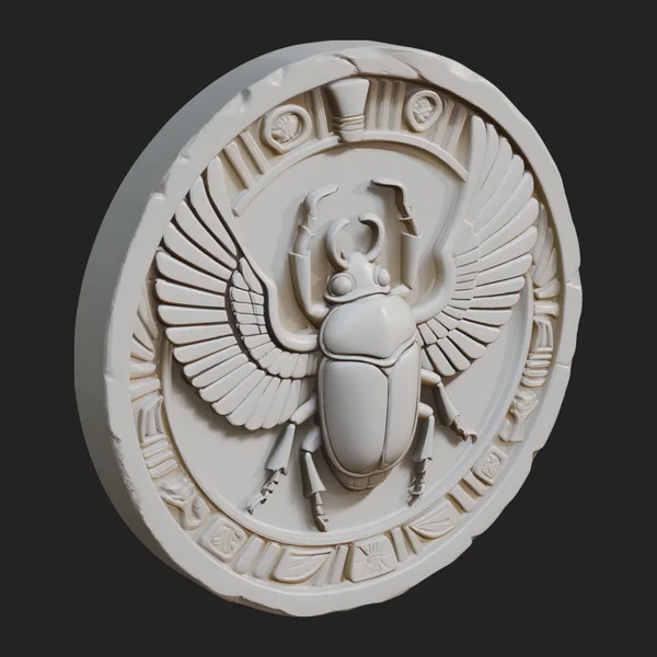 Egyptian Scarab Wall Plaque Design 8