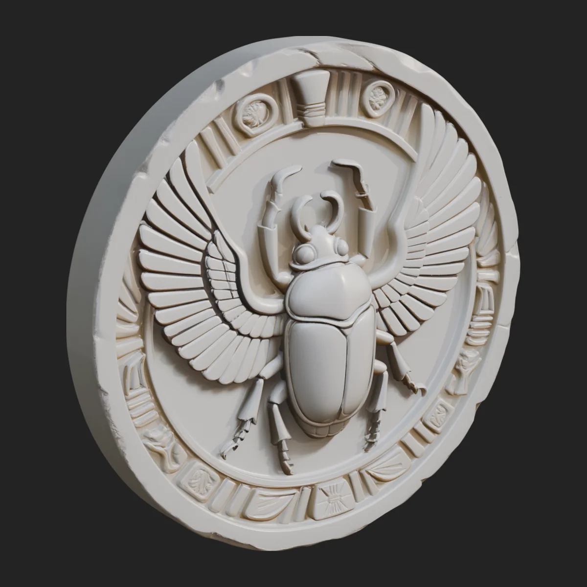 Egyptian Scarab Wall Plaque Design 8