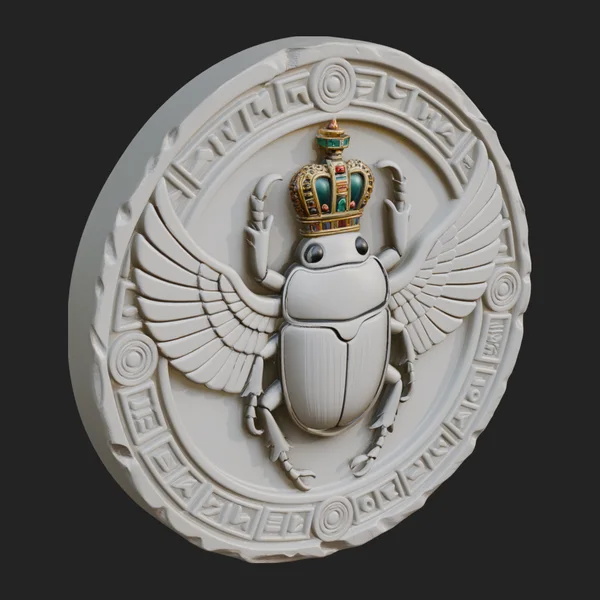 Egyptian Scarab Wall Plaque Design 9