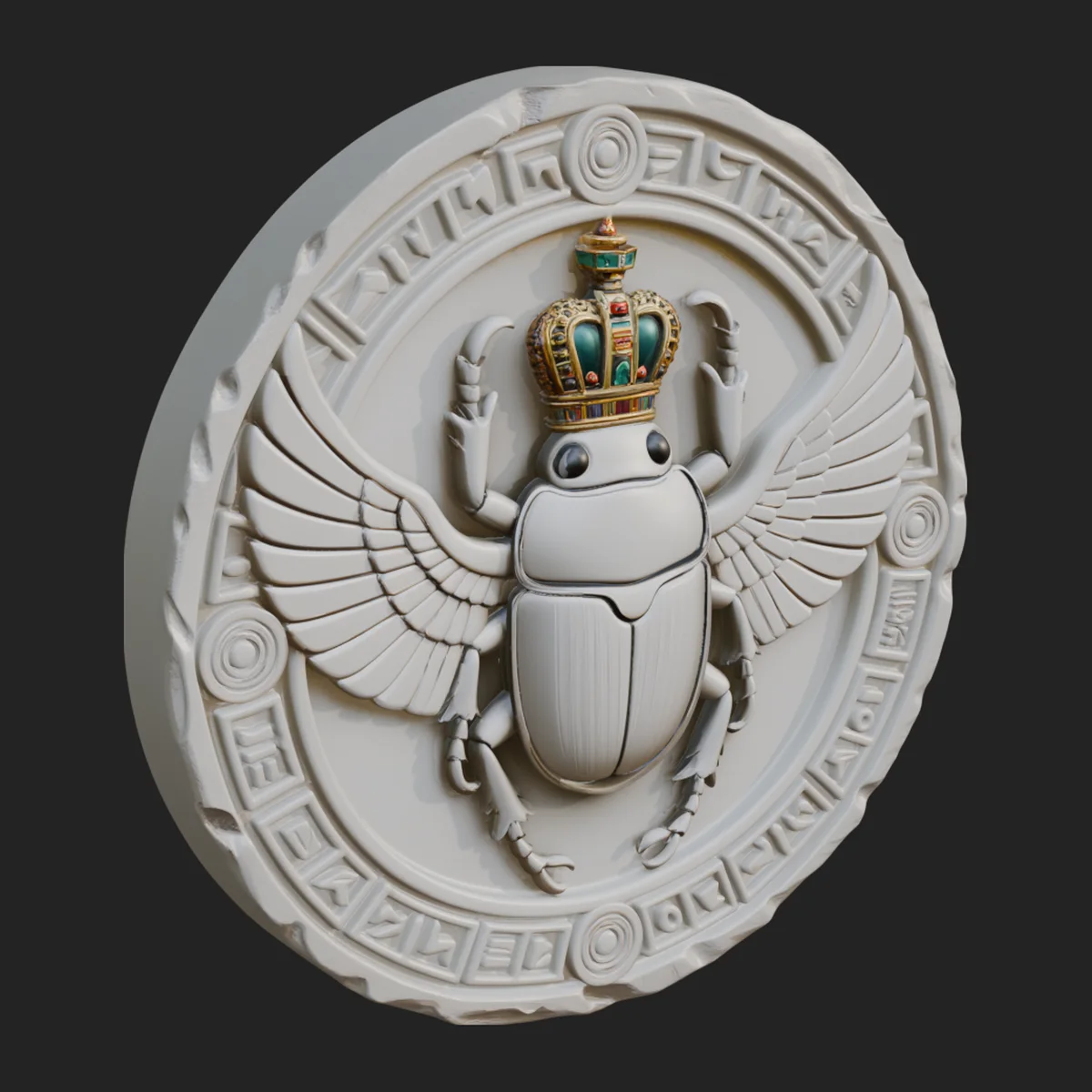 Egyptian Scarab Wall Plaque Design 9