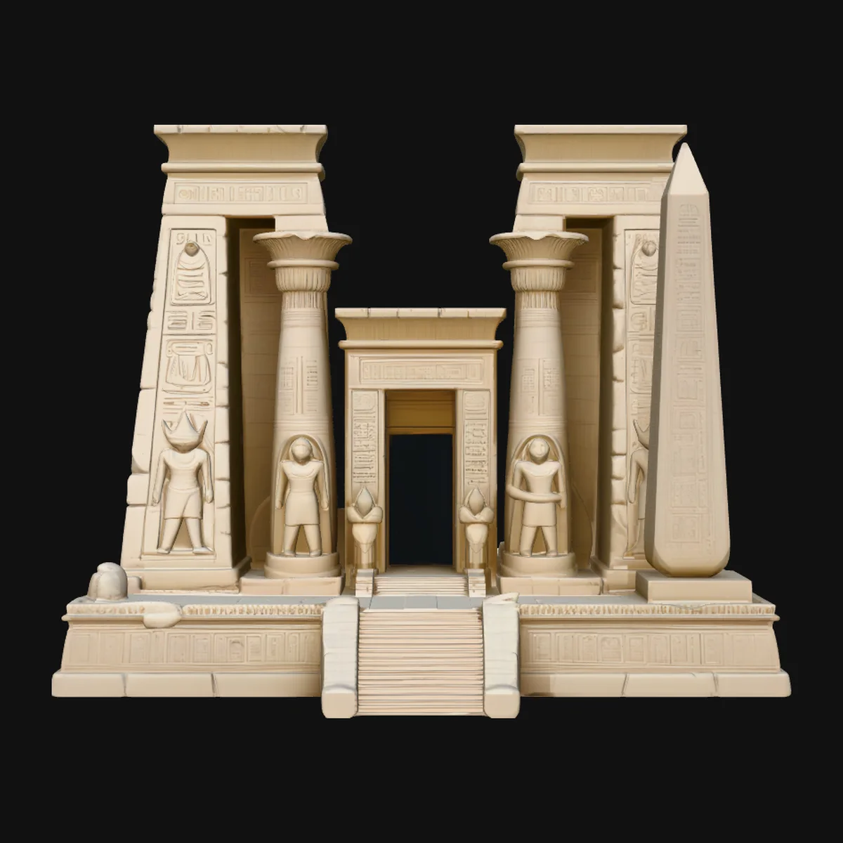 Egyptian Temple Model Design 1