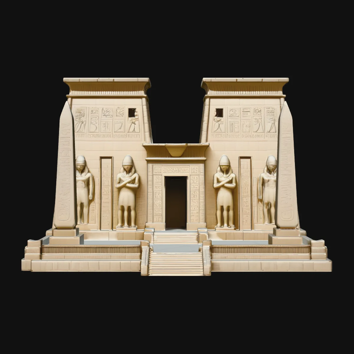 Egyptian Temple Model Design 4