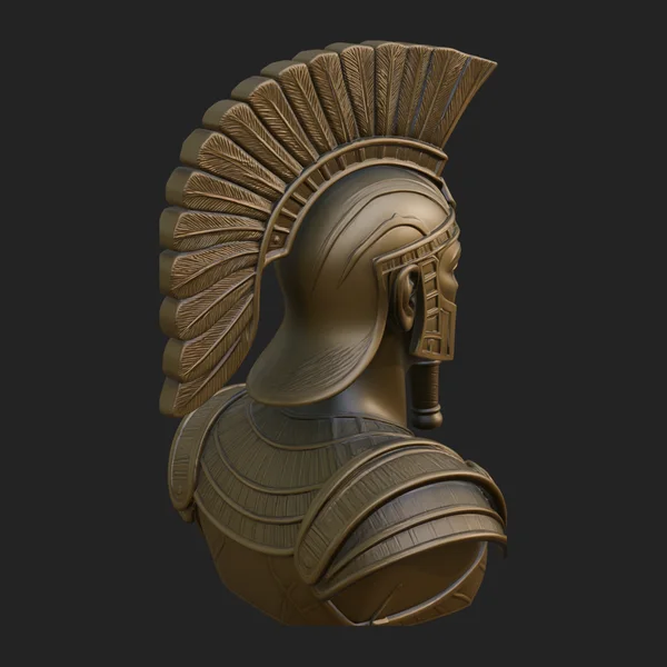 Egyptian Warrior Bust Statue Design 2