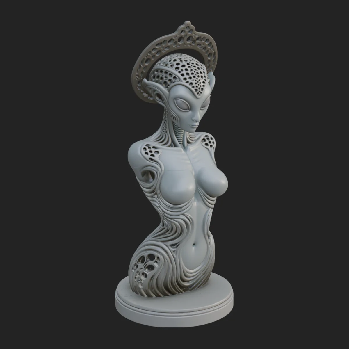 Elegant Alien Queen Statue Design 5