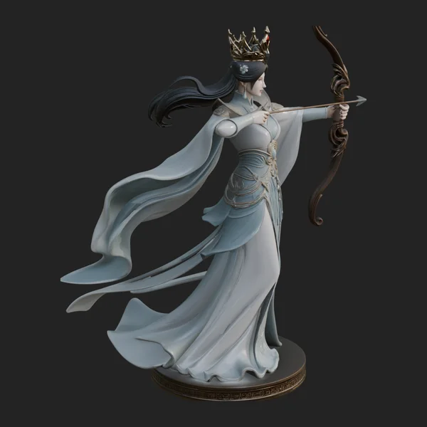 Elven Archer Queen Statue Design 6