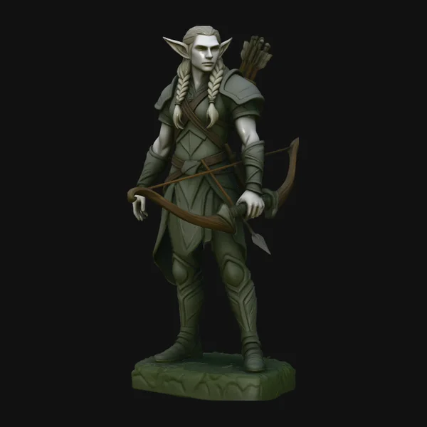 Elven Archer Statue Design 1