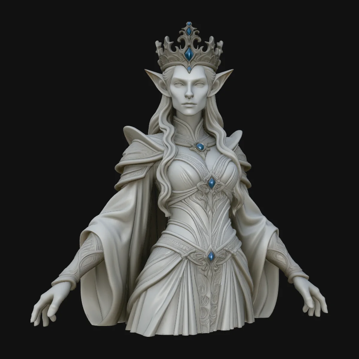 Elven Queen Statue Design 2