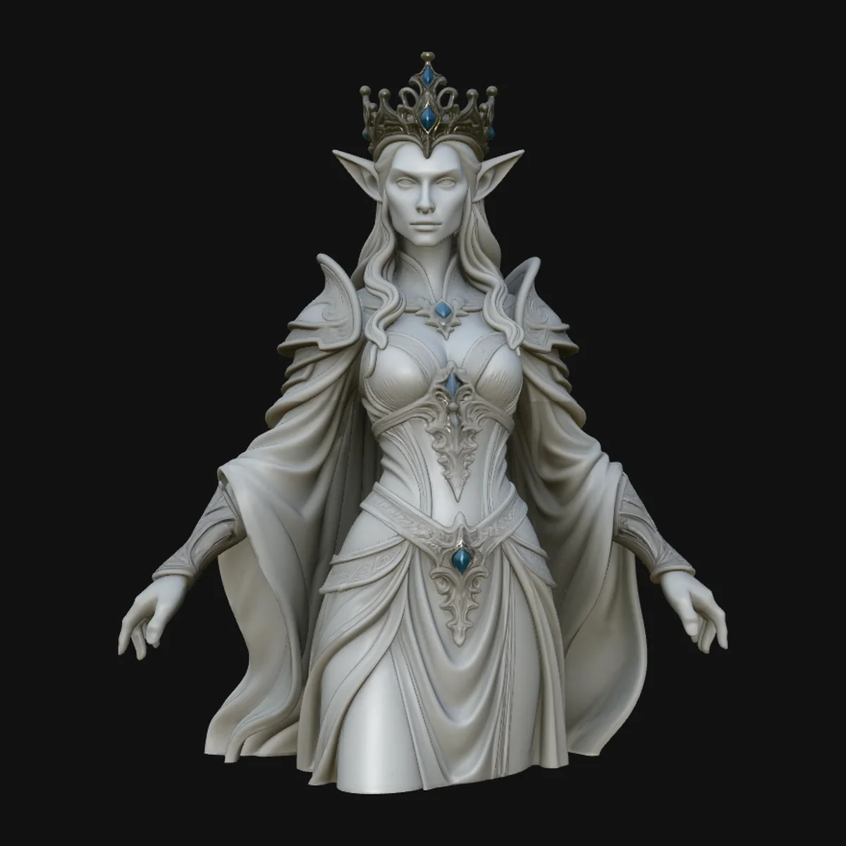 Elven Queen Statue Design 3