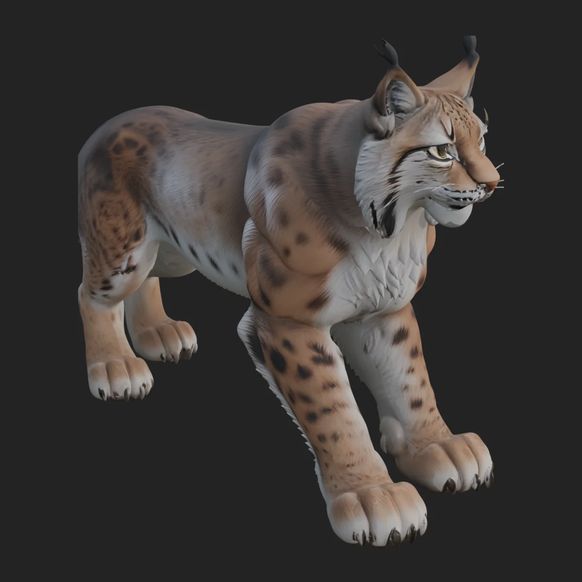Eurasian Lynx Statue Design 2