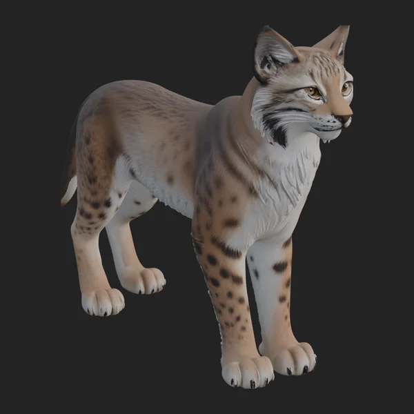 Eurasian Lynx Statue Design 3