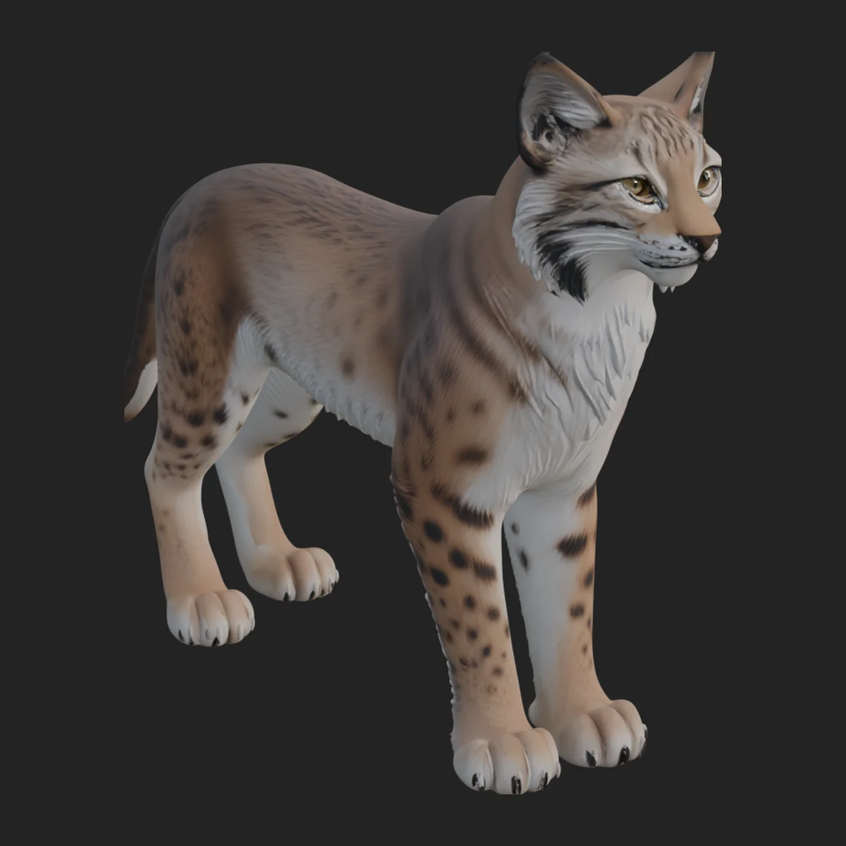 Eurasian Lynx Statue Design 3