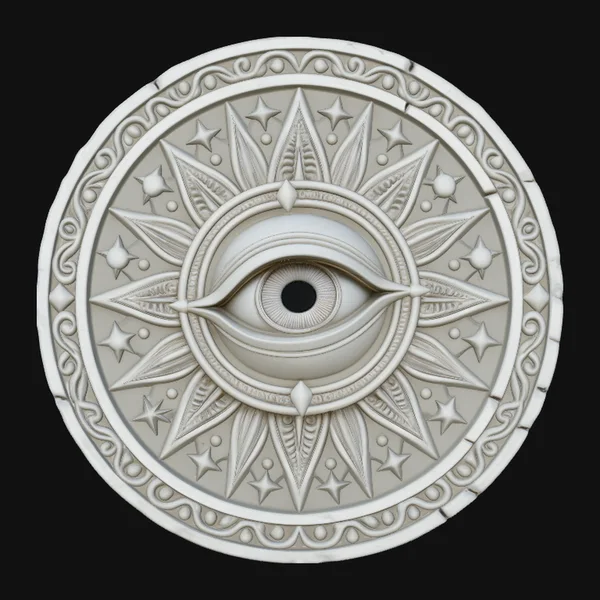 Evil Eye Sun Medallion Pendant Design 1