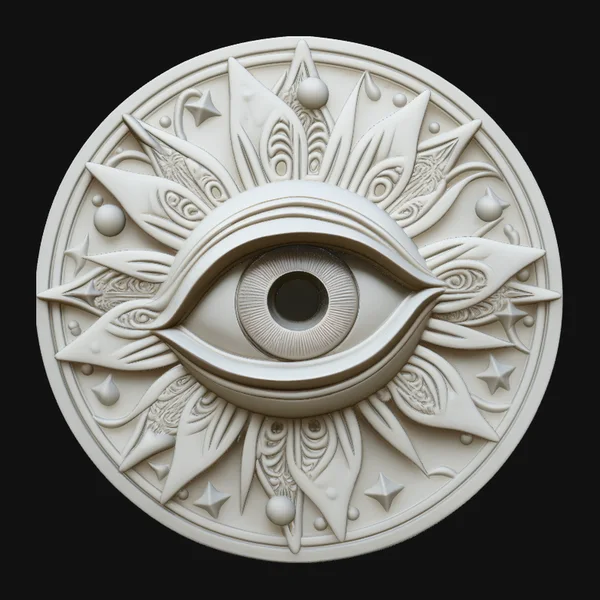 Evil Eye Sun Medallion Pendant Design 2