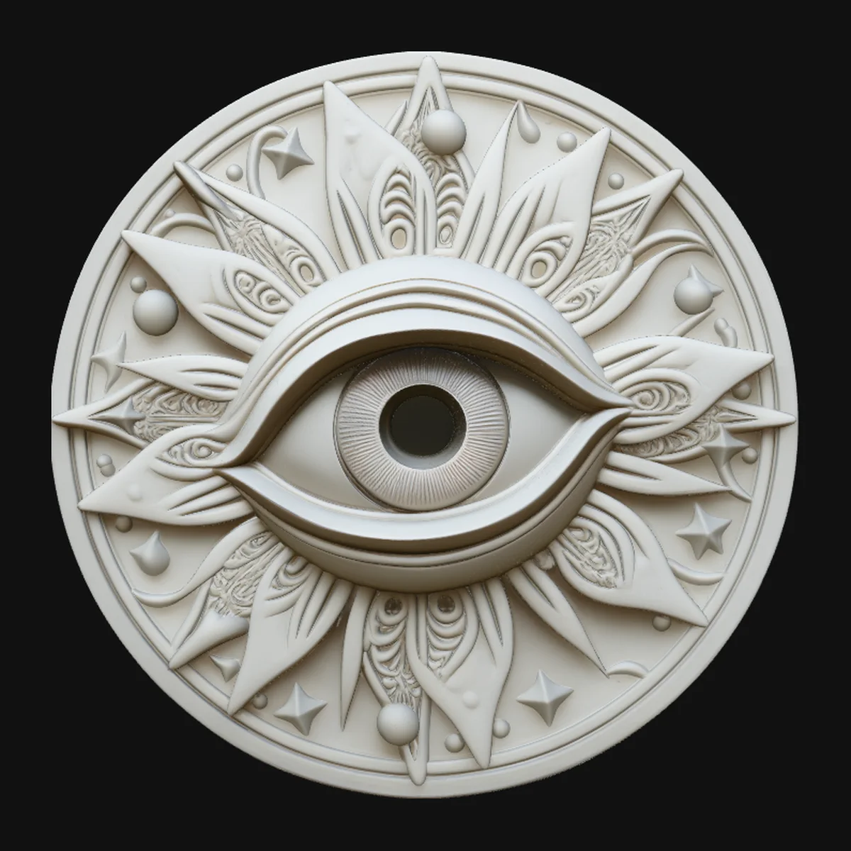 Evil Eye Sun Medallion Pendant Design 2