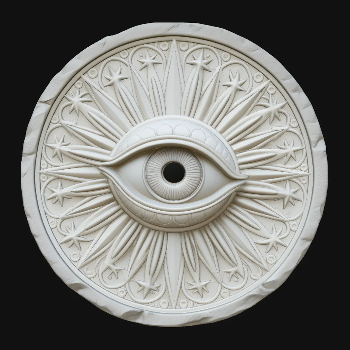 Evil Eye Sun Medallion Pendant Design 4